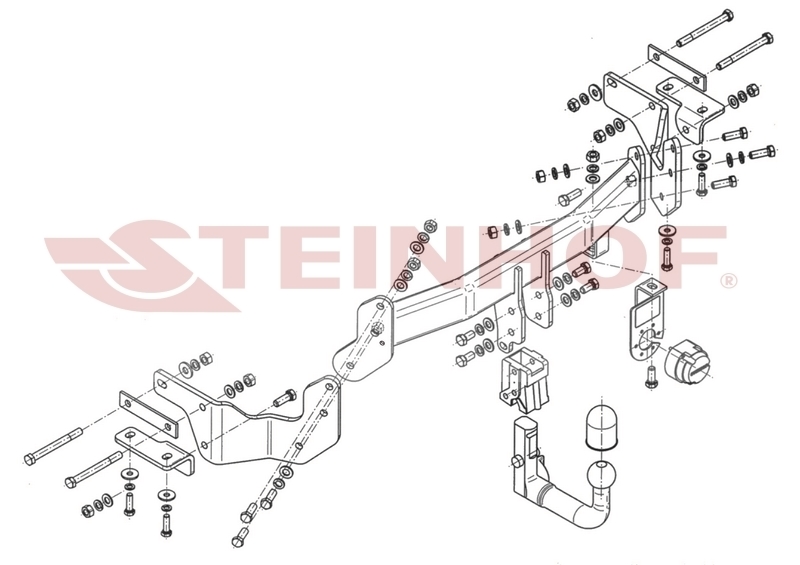 Vertikalna vlečna kljuka Hyundai Santa Fe III - (DM) - od 09/2012 do 2018